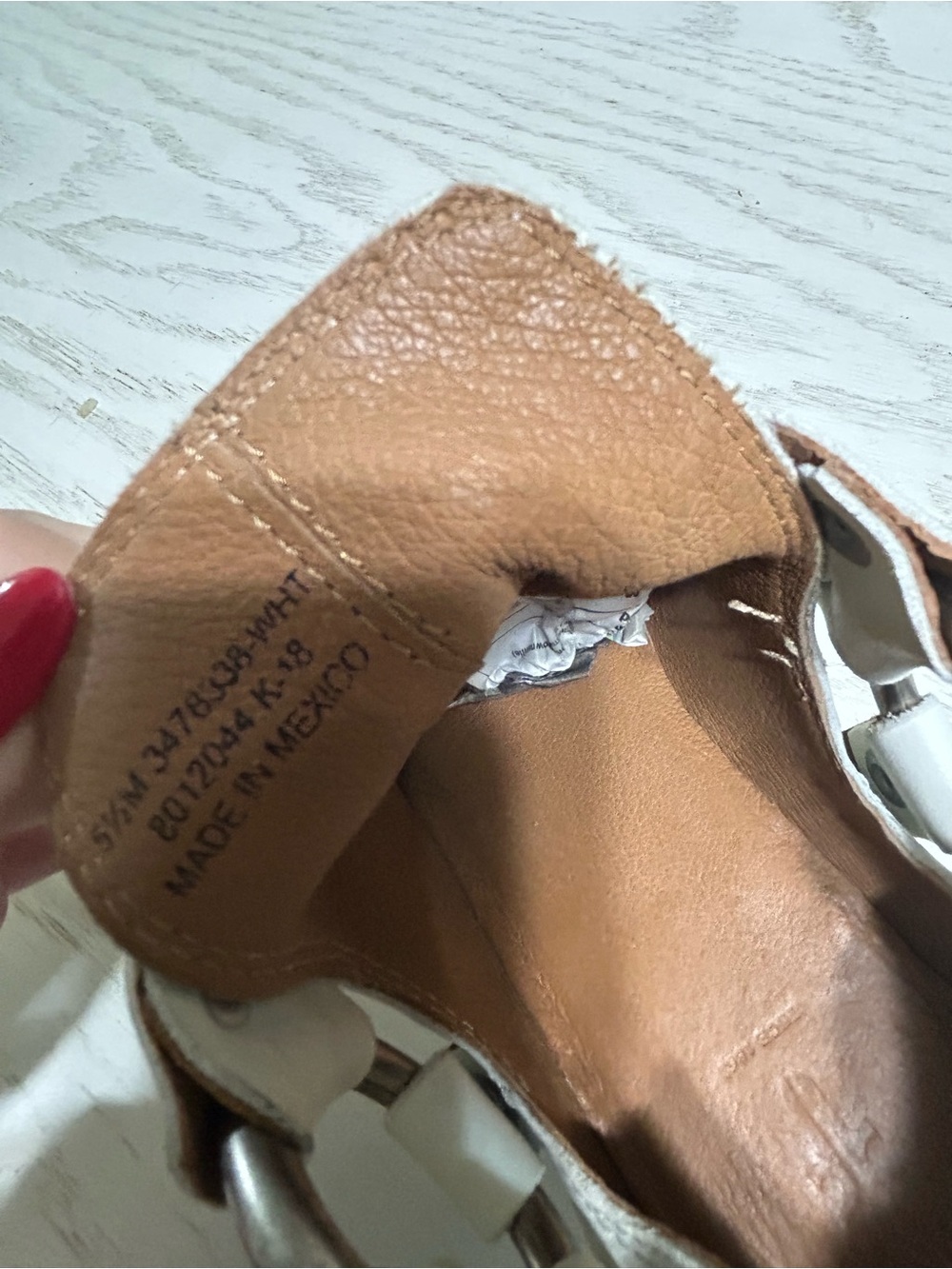 Frye White Leather Studded Cutout Ankle Boots Size 5.5 - Picture 6 of 6